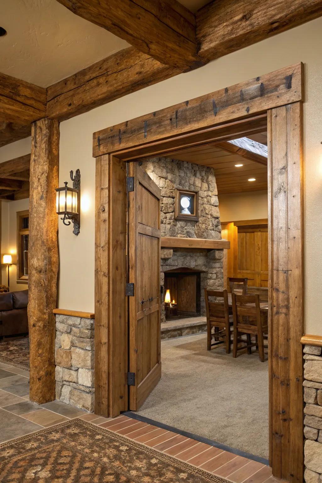 Pastoral allure infused through distressed timber edging.