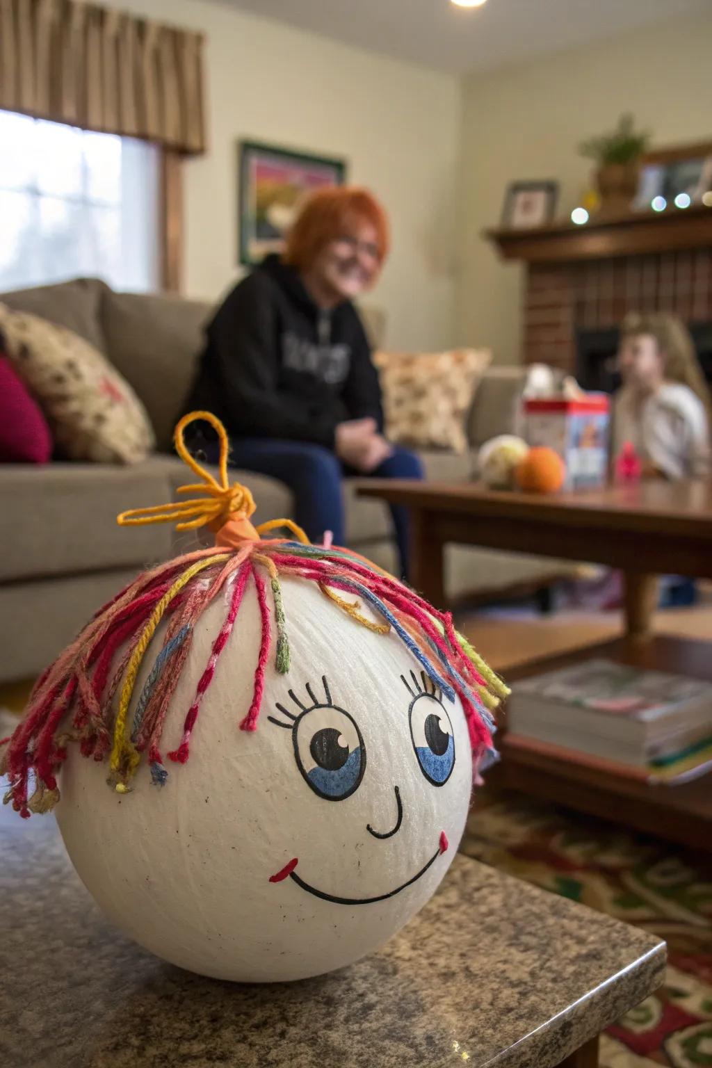 Self-portrait ornaments personalize your holiday decor.