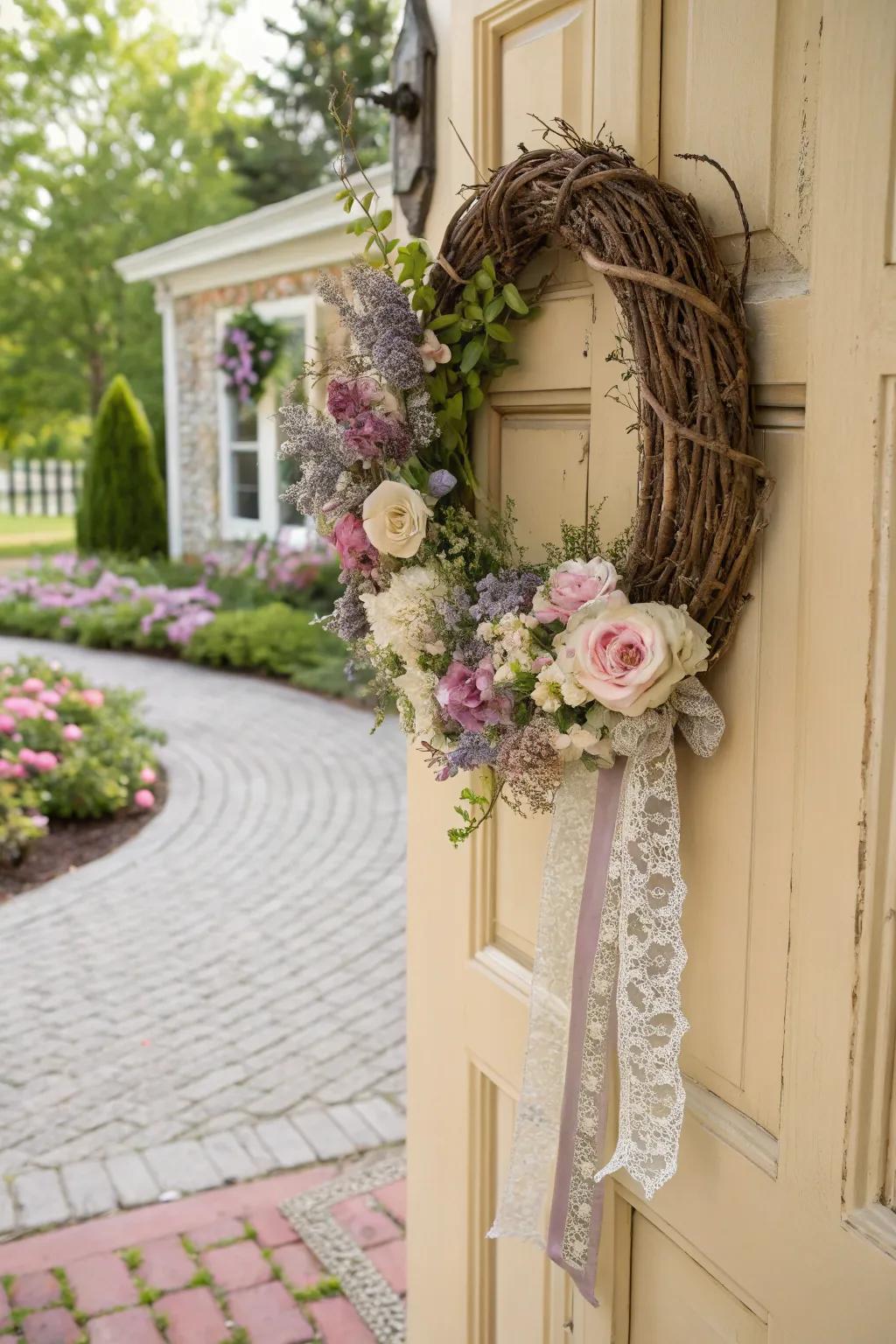 Step back in time with a classic garden celebration wreath.