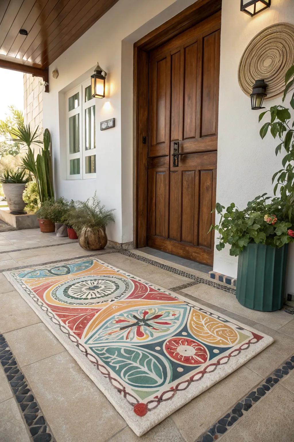 Express your creativity using abstract tile designs.