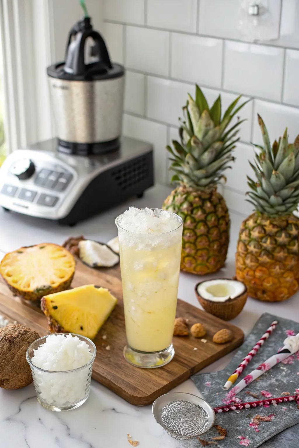 A refreshing tropical cocktail to enjoy.