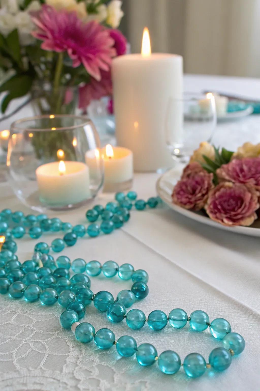 Glass gems add a suggestion of radiance and enjoyment to your decor.