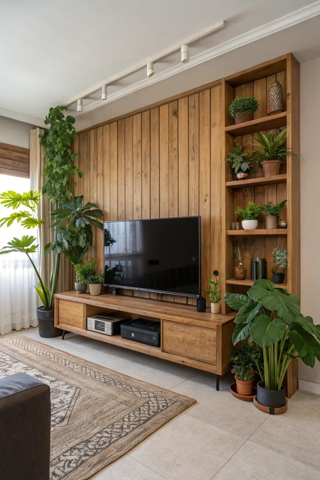 Nature inspired arrangements create a peaceful environment.