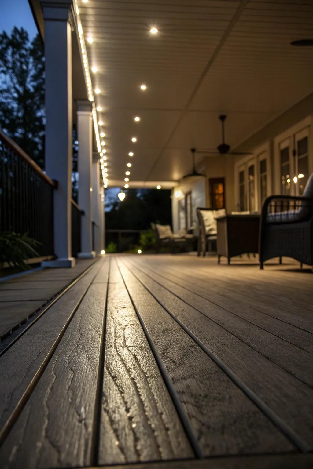 Under-floor illumination introduces a spectacular flair to your under-deck area.