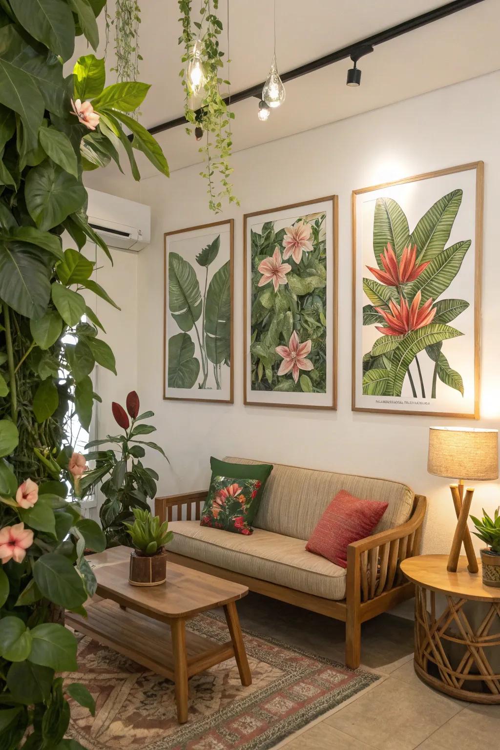Floral prints bring nature inside.
