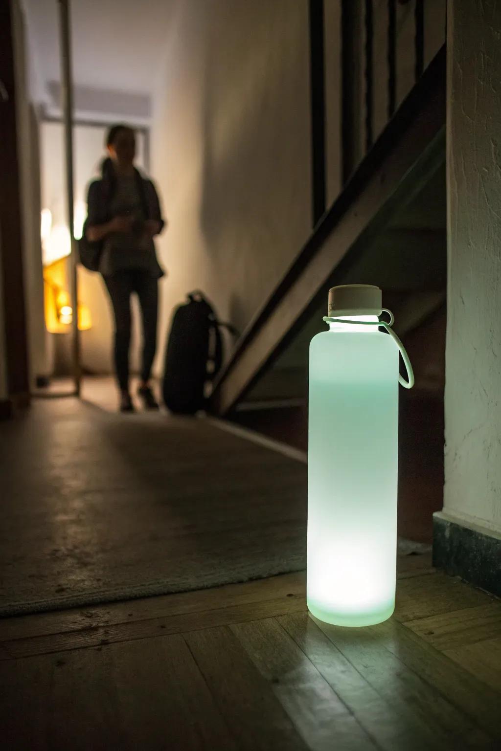 Illuminate your night with glow-in-the-dark water bottle designs.