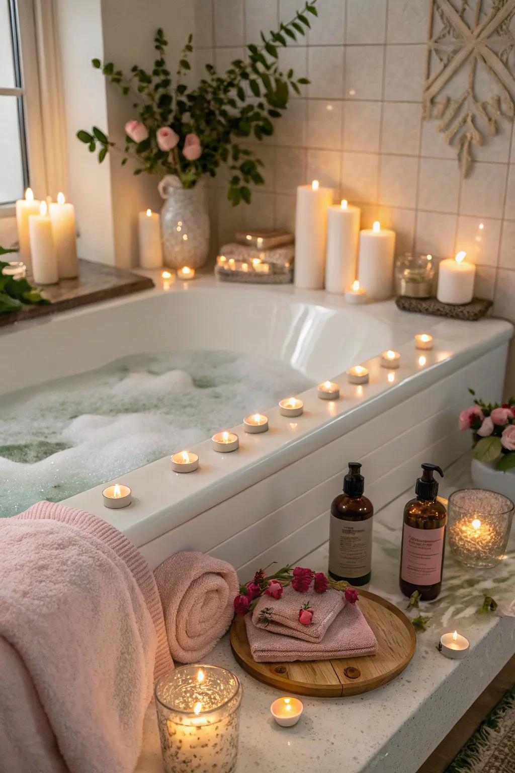 A tranquil spa session set in the comfort of your residence.