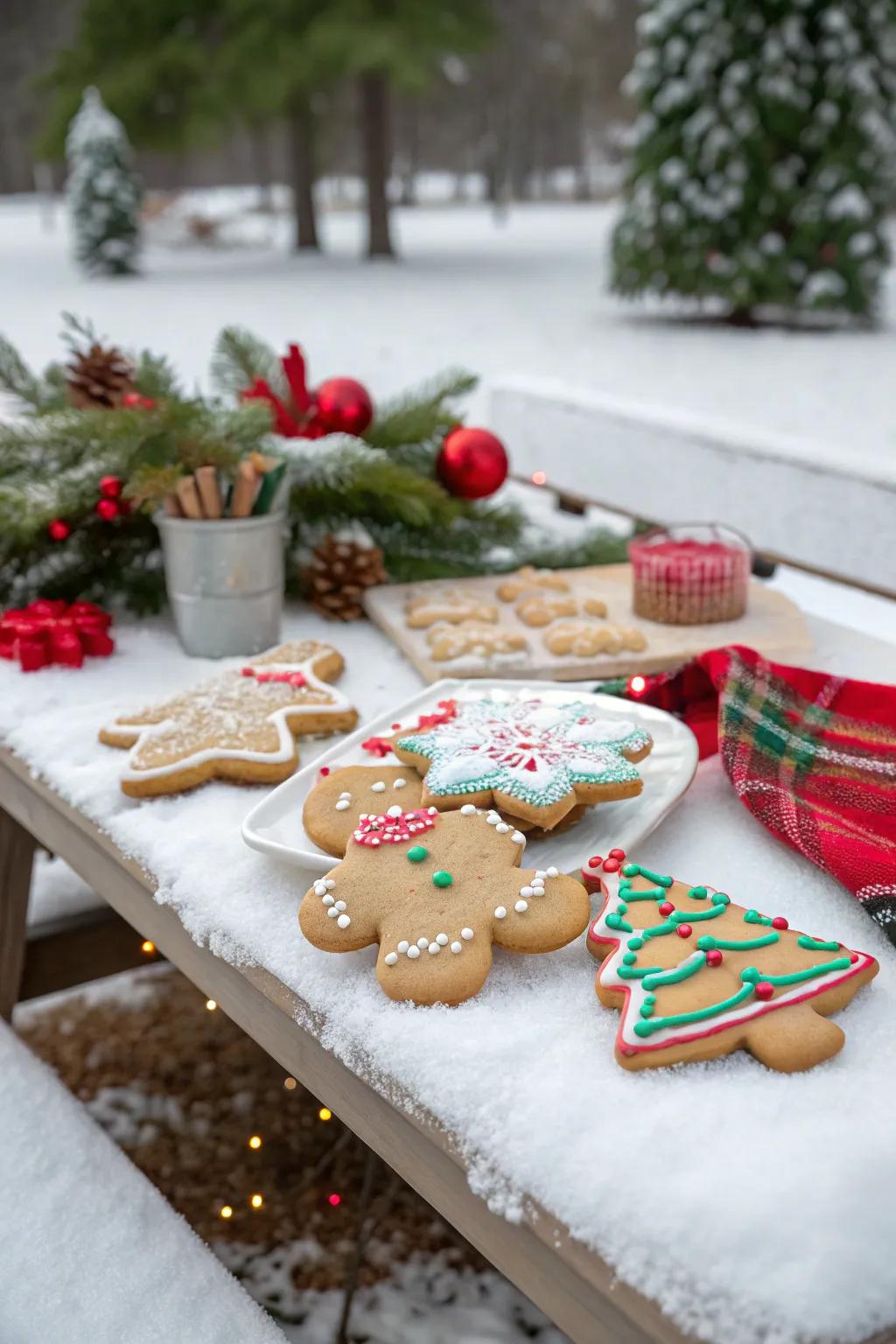 Spice cookies are a sweet winter picnic treat.