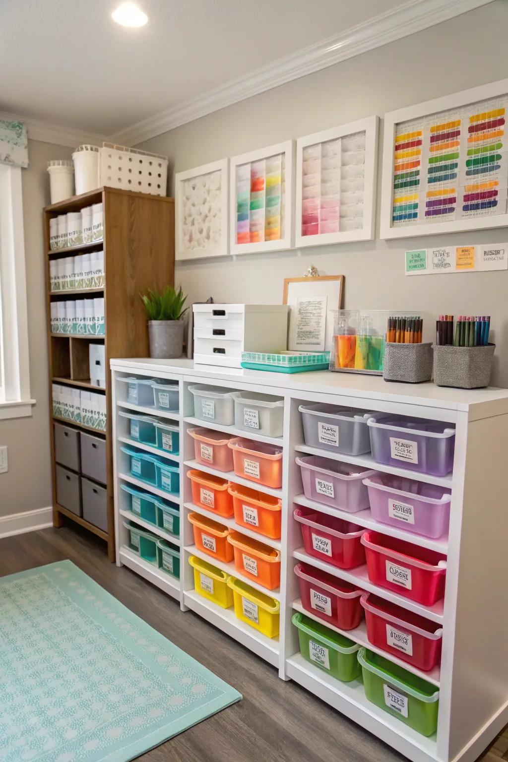 Using colors makes it easy to stay organized and find things.