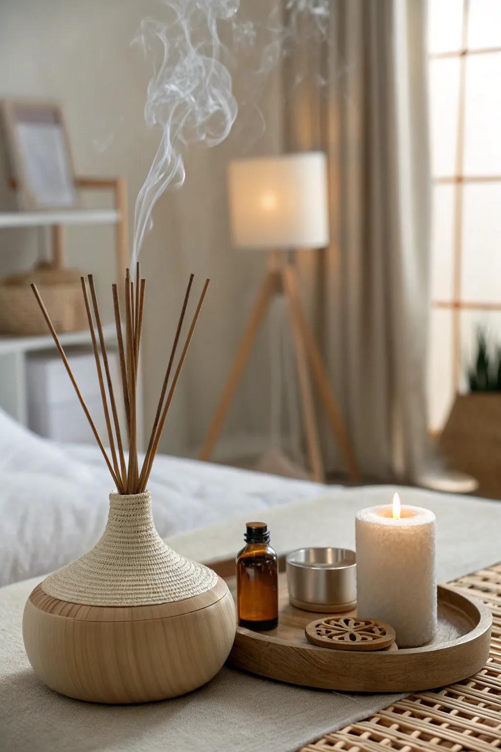 Subtle aromas accentuating the calming ambiance.