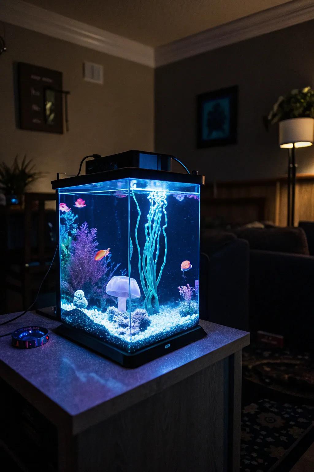 Bring magic to your aquarium with a magical evening shine.