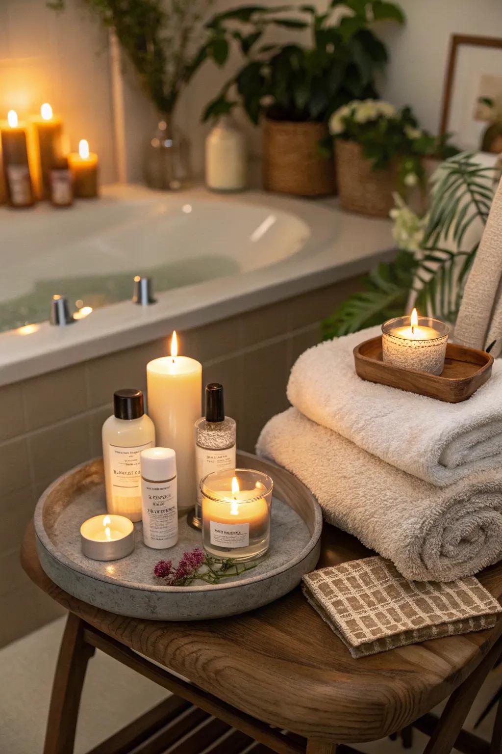 To wind down on your 40th, enjoy a great spa day at home.