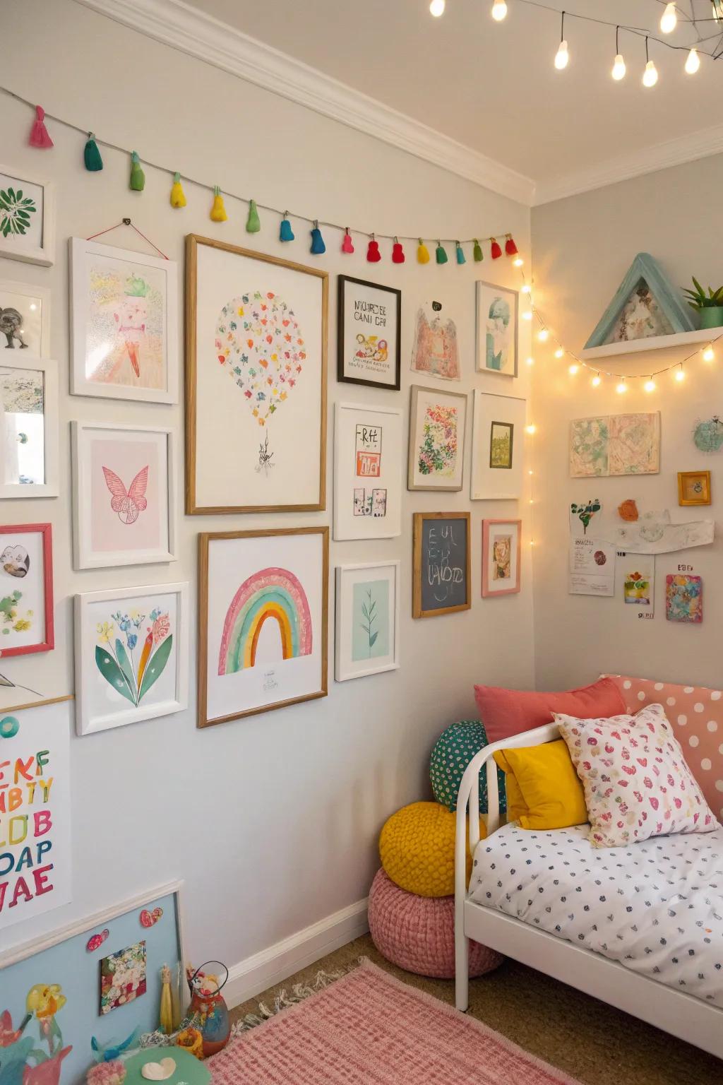 A personalized artistic exhibition arraying beloved artistic representations.