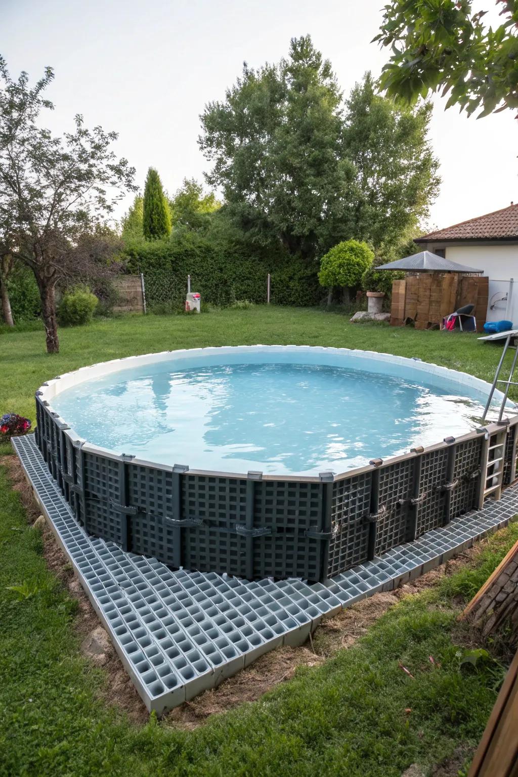 Reclaimed materials make for sustainable and innovative pool bases.