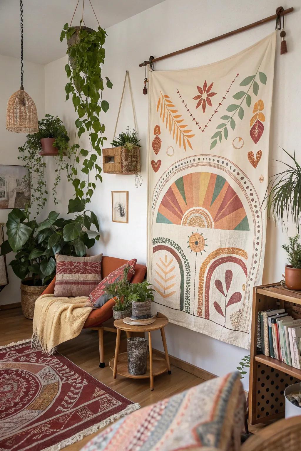 Bohemian-inspired prints bring warmth and character to any space.