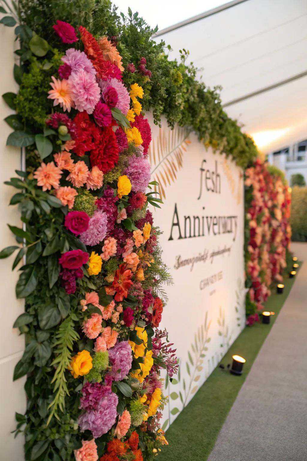 Capture beautiful moments with a handcrafted botanical wall.