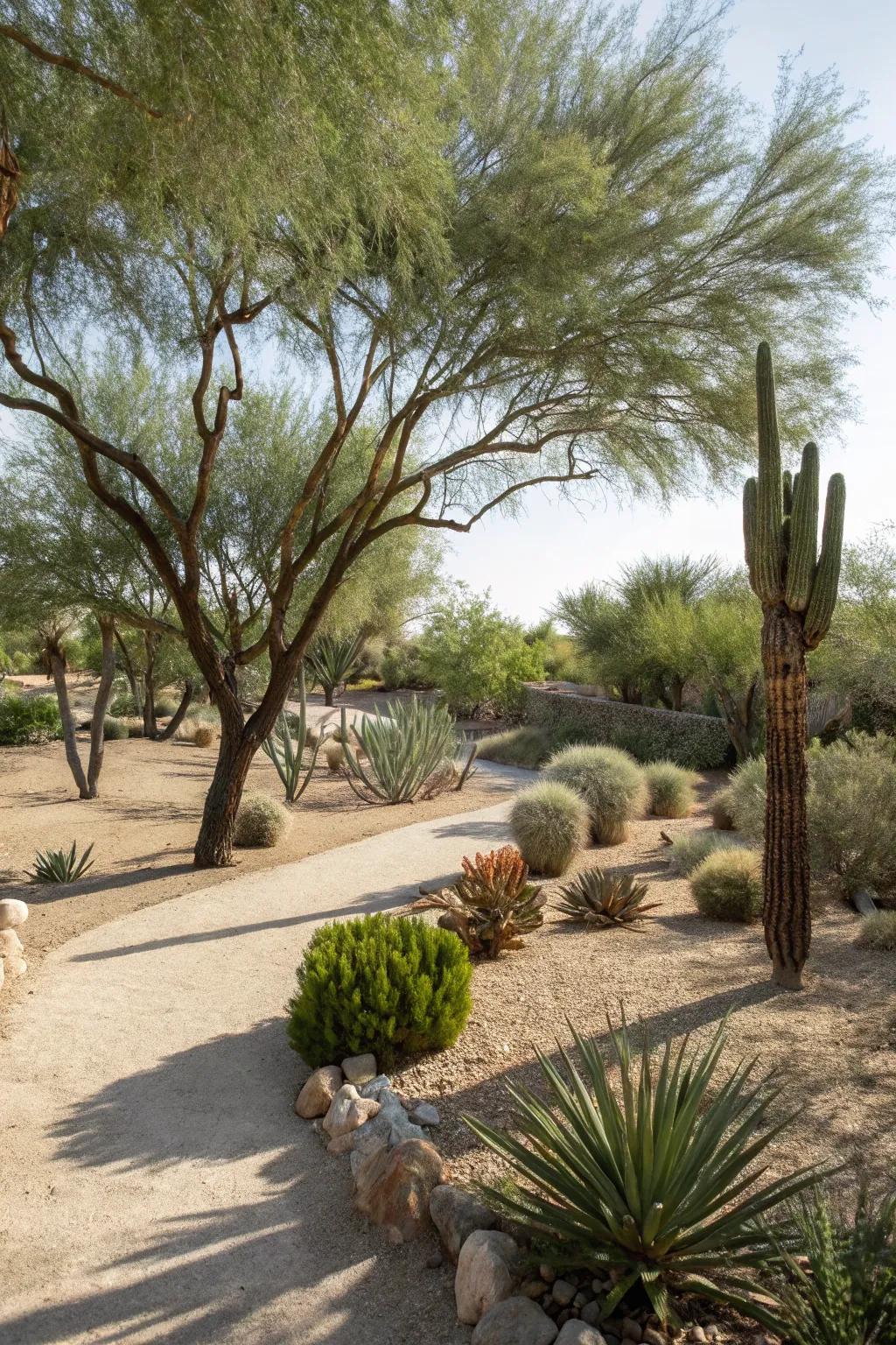 Local trees delivering shade and charm to the landscape.