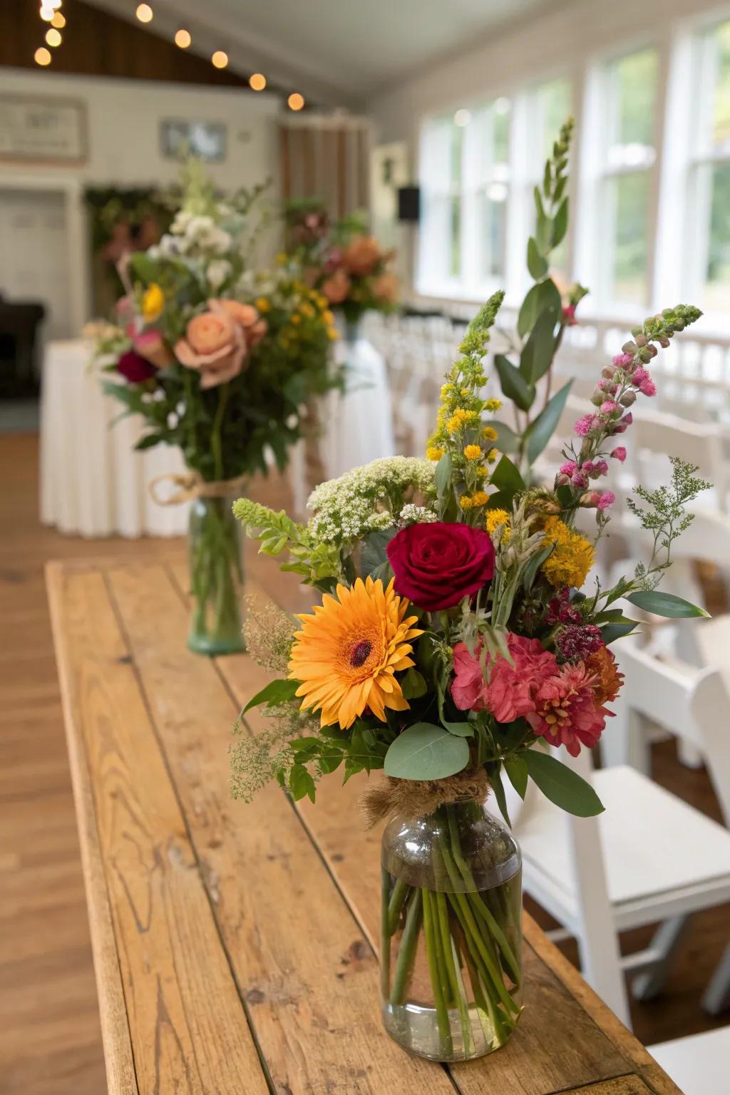 DIY flower arrangements add beauty and elegance affordably.