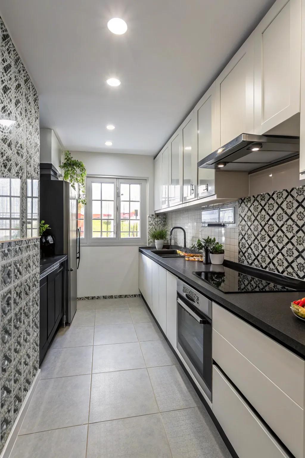 Single-color splashbacks create seamless and modern cooking space designs.
