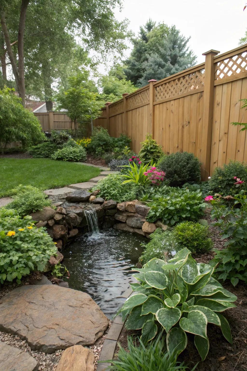 Water features present a calming part to your garden.