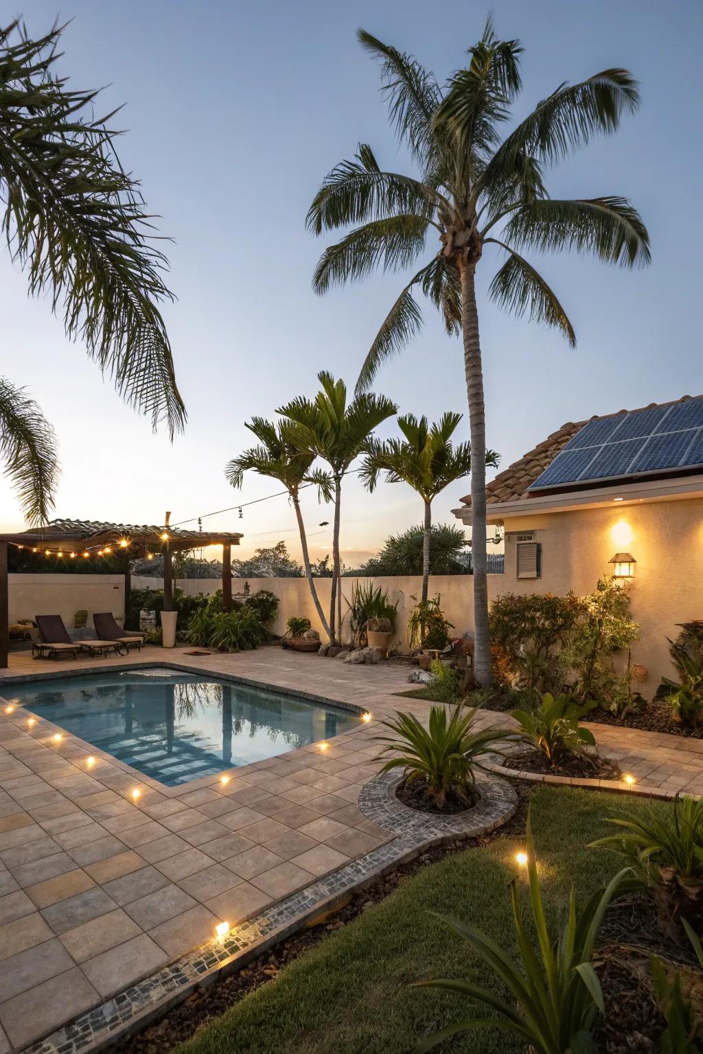 Eco-conscious solutions like solar lights elevate sustainability and ambiance.