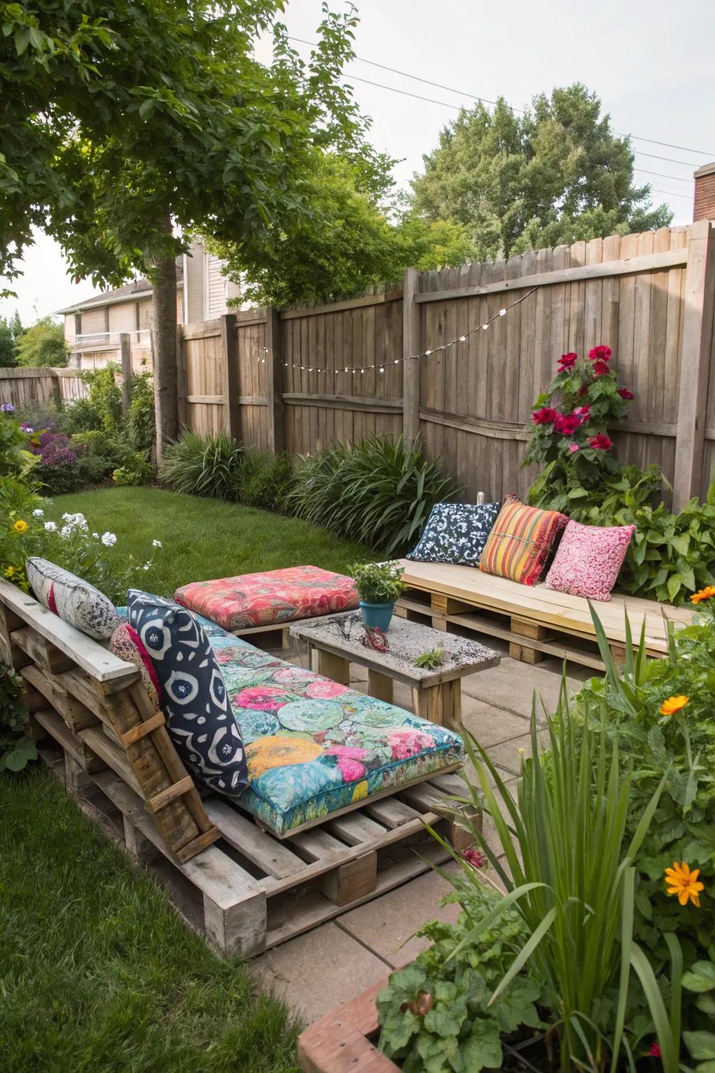 DIY pallet furniture offers a personalized touch.