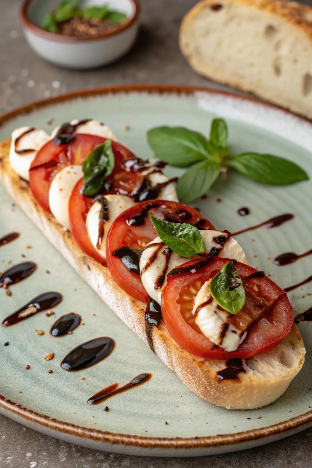 A classic salad baguette with a balsamic twist for added depth.