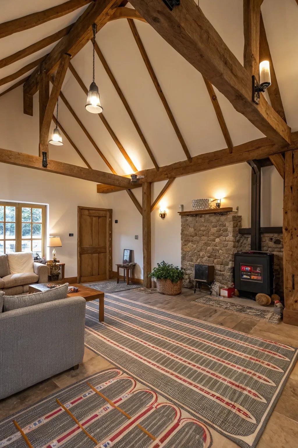 In-floor heating introduces modern comfort to barn floors.