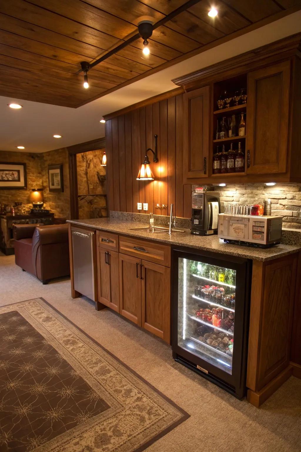 Integrated appliances provide convenience and flair.