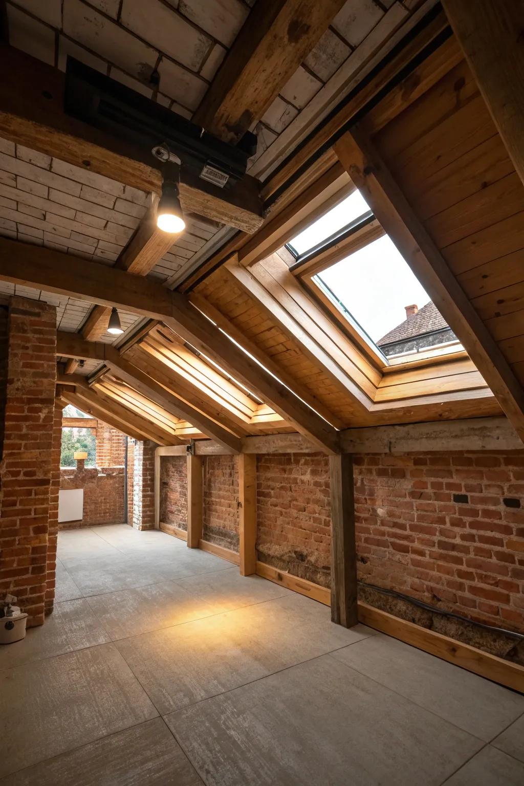 Operable skylights are a stunning way to enhance air flow and lighting.