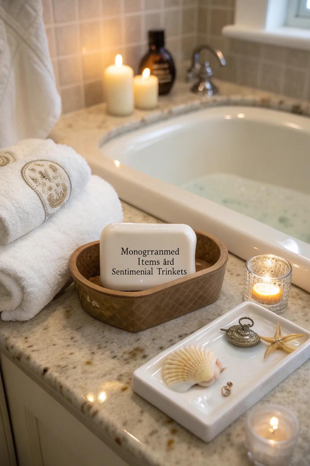 Make bath time special with personal touches.