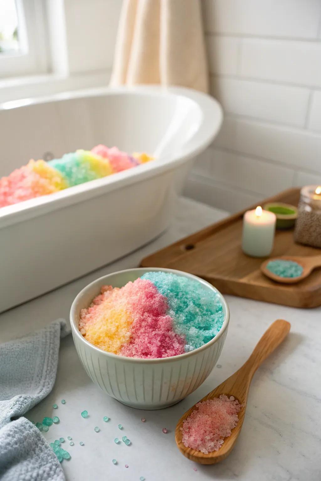 Customize your bath with homemade soothing bath salts.