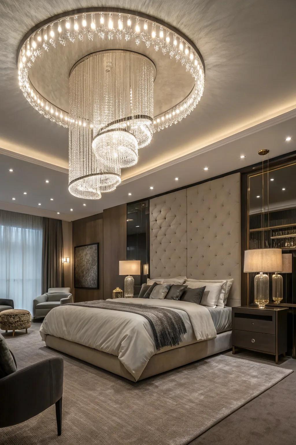 Cascading lights inject drama and motion into your decor.