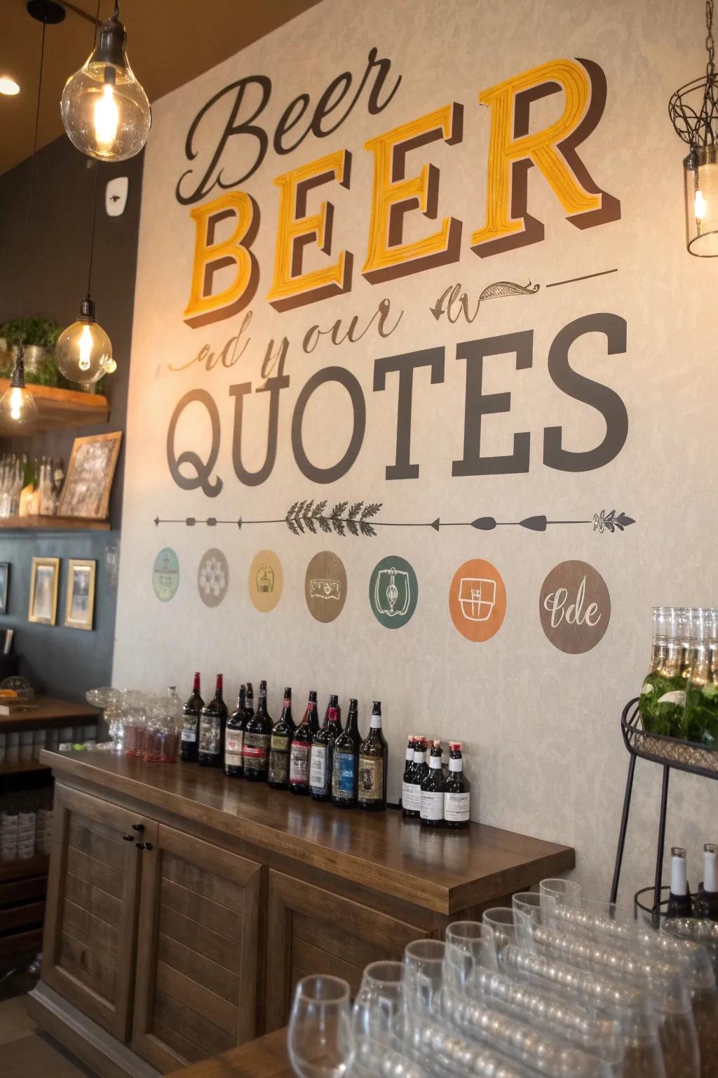A brewing excerpt wall delivers limitless encouragement.