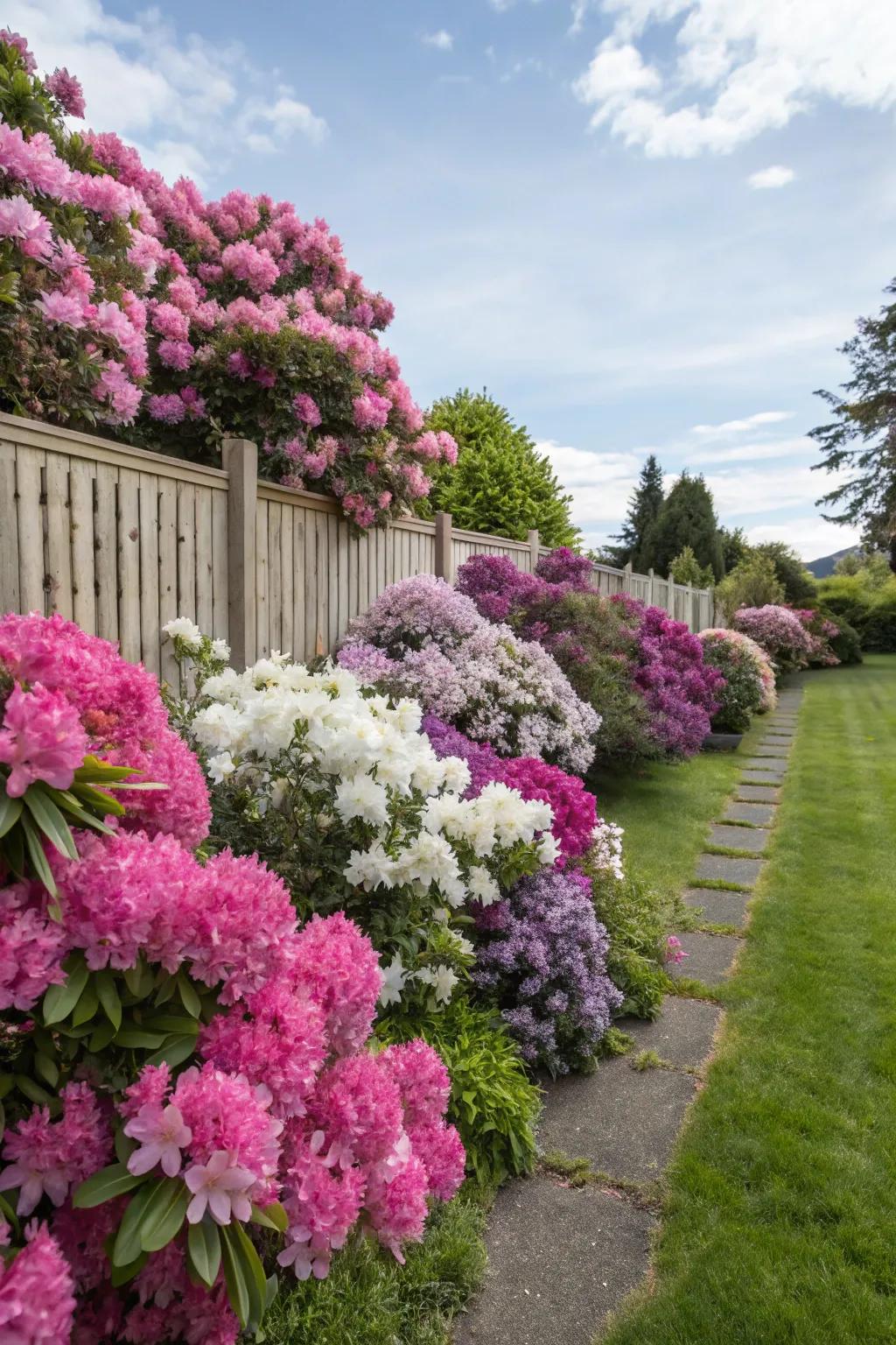 Showy Roses add spectacular spring color.