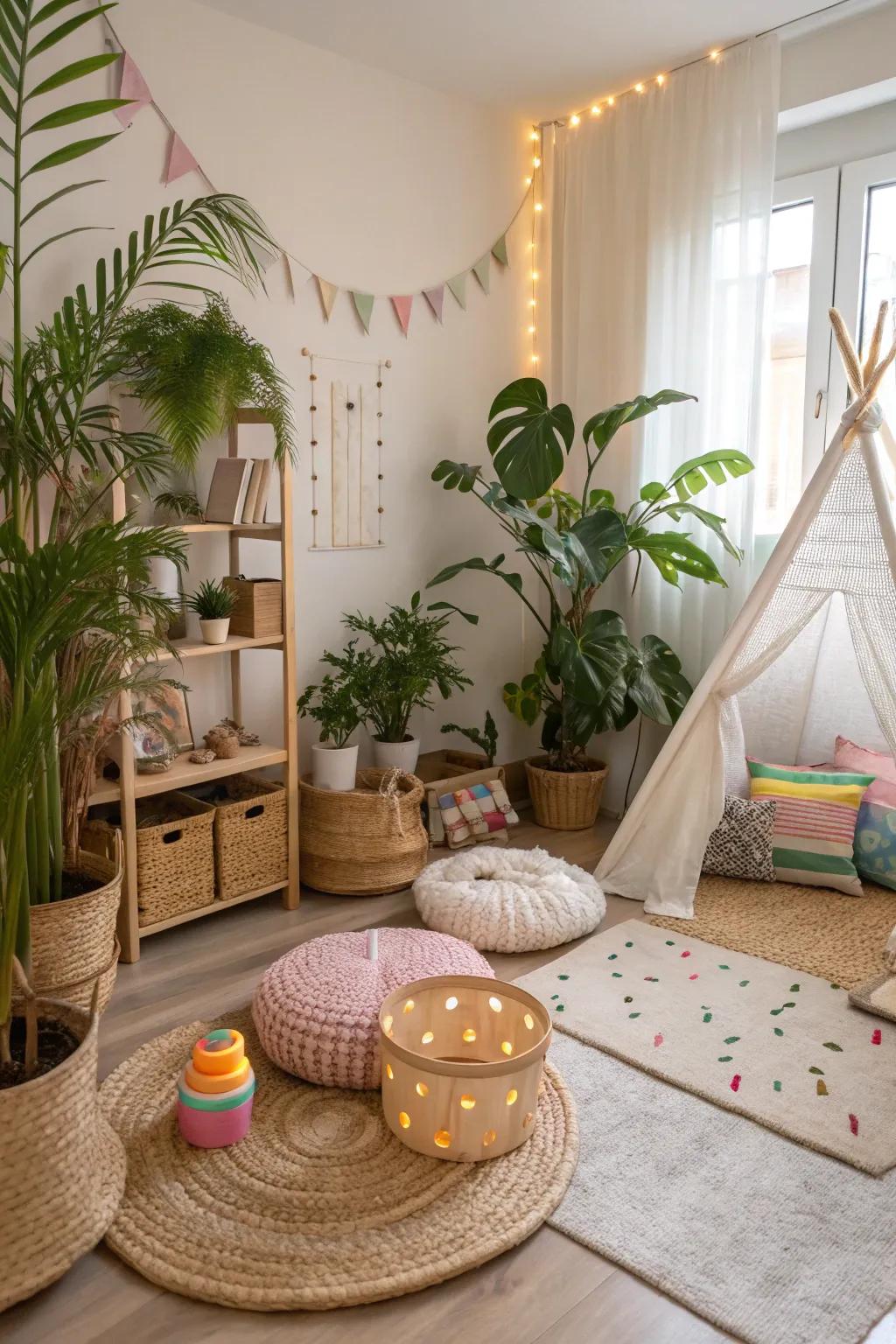 Bring nature indoors with plants.