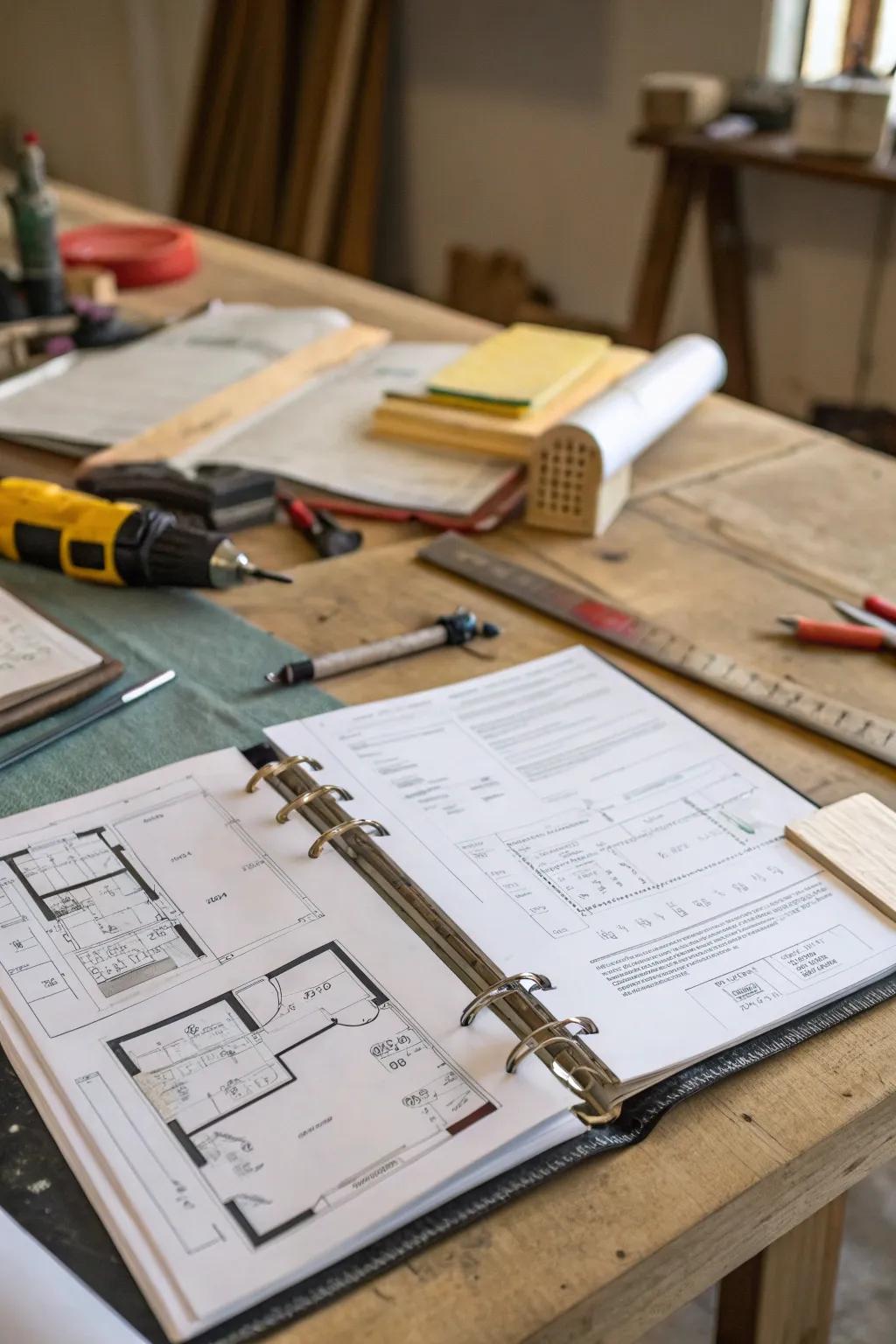 A home project notebook.