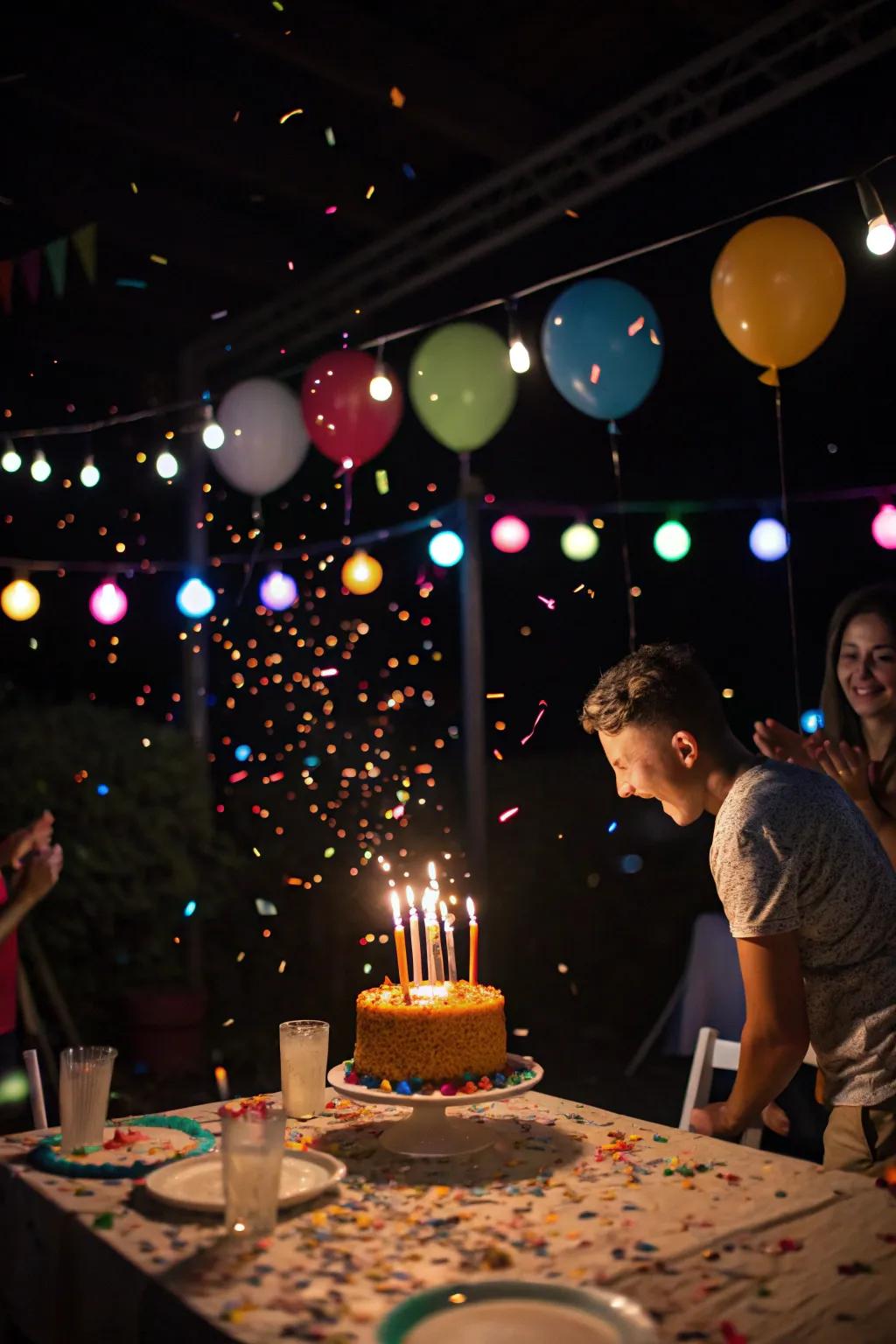 Kick off your birthday through an unexpected midnight festivity.