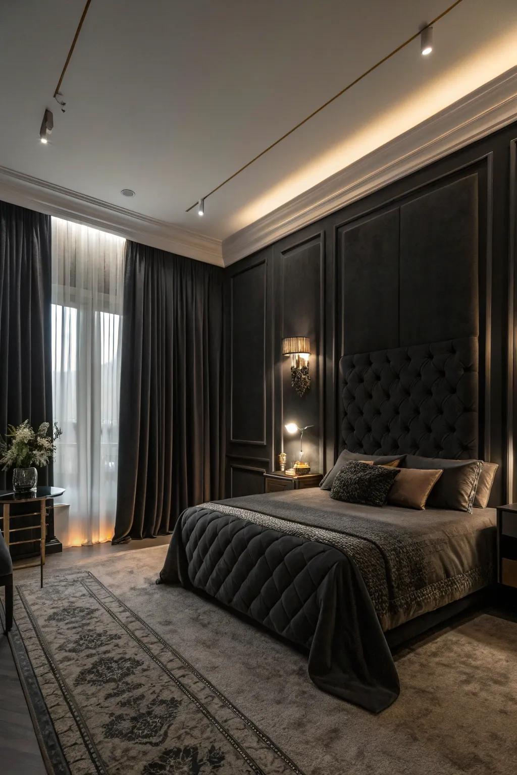 Blackout curtains ensure privacy and a relaxing environment.