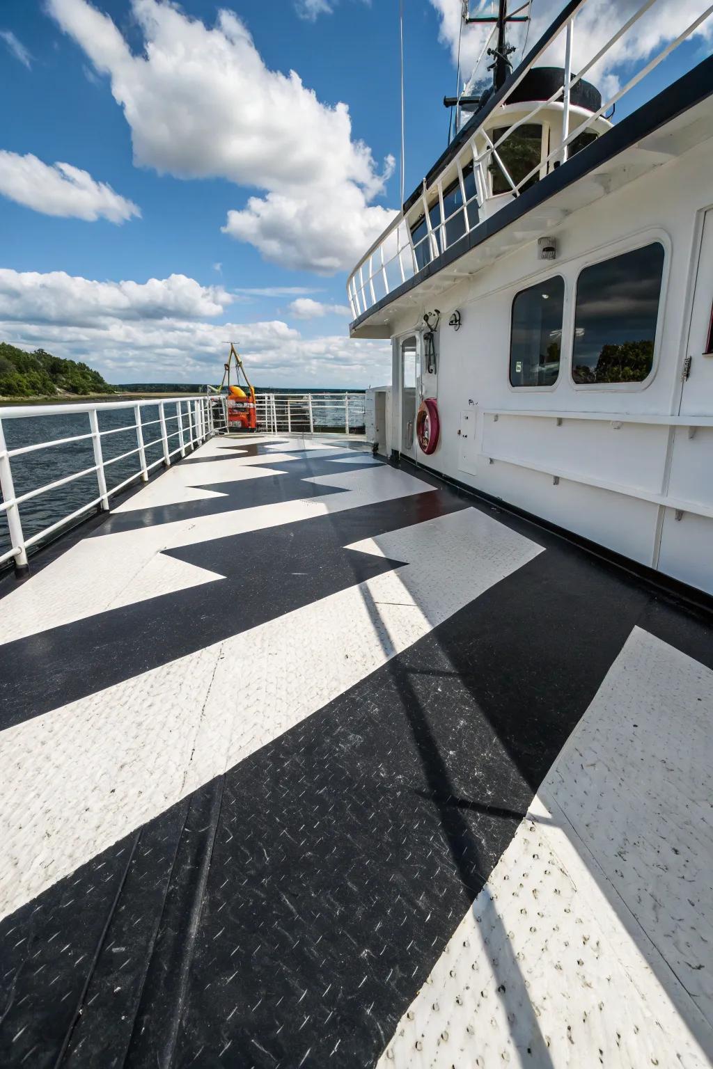 Black and white contrast offers enduring sophistication.