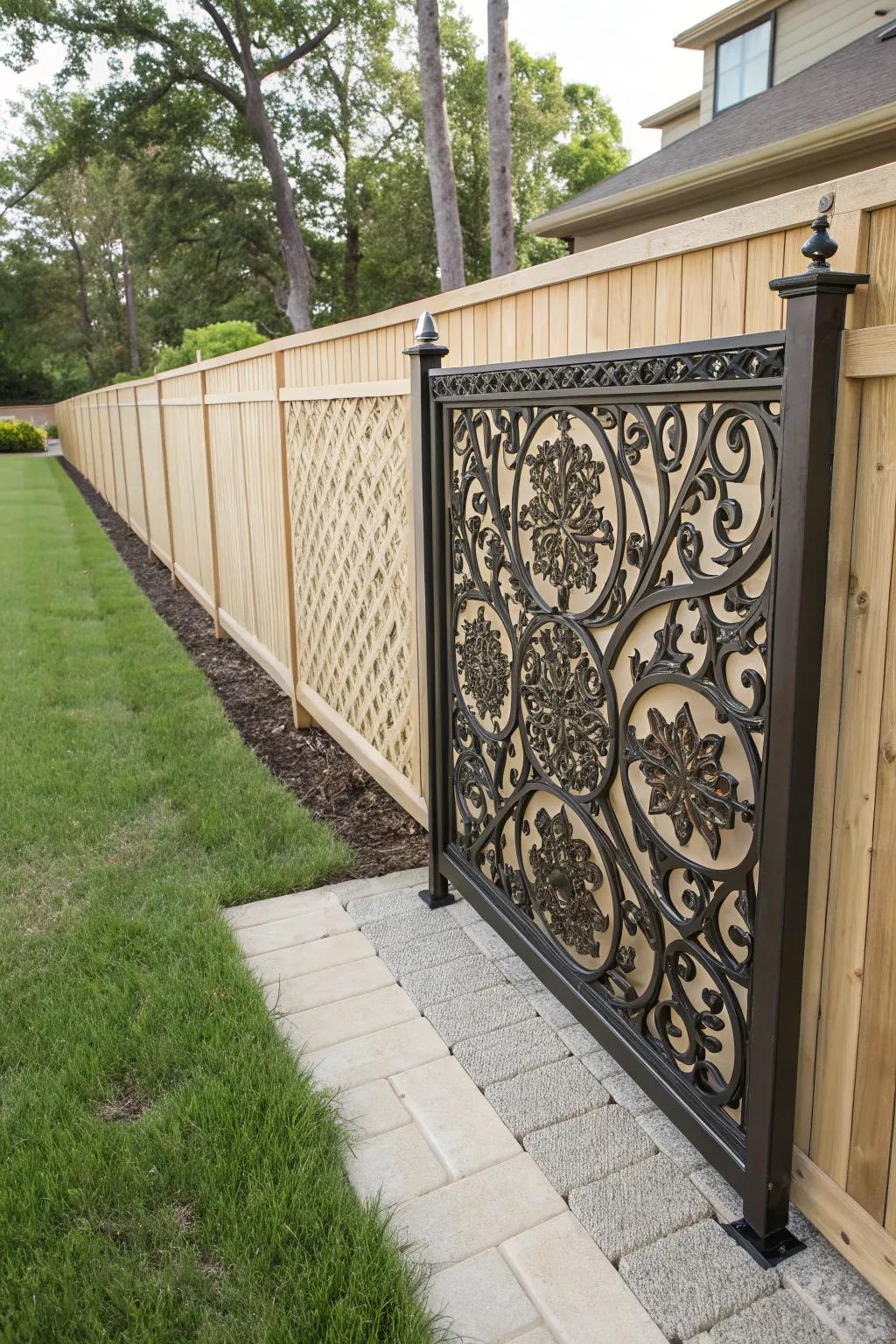 Pretty panels give any fence character.