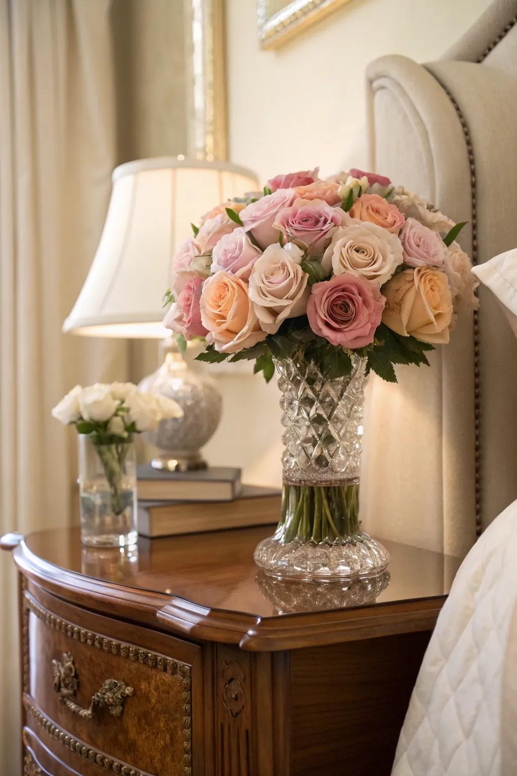 Romantic rose arrangement for a hint of love.