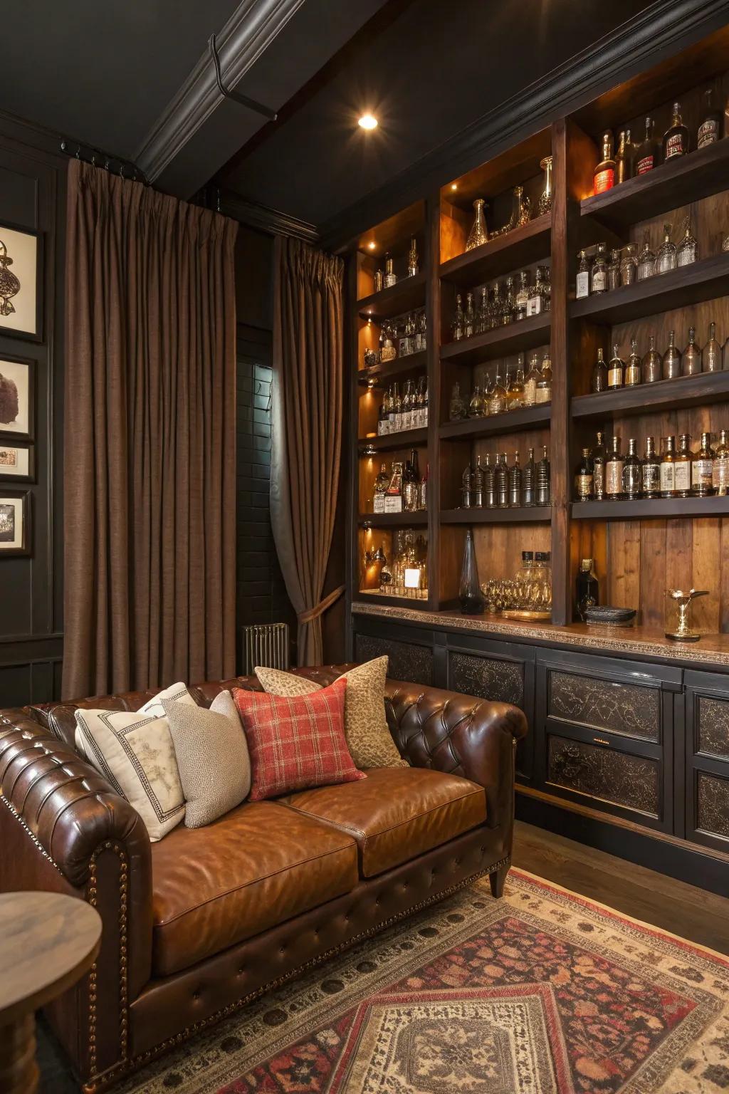 A variety of feels adds depth and interest to the room.
