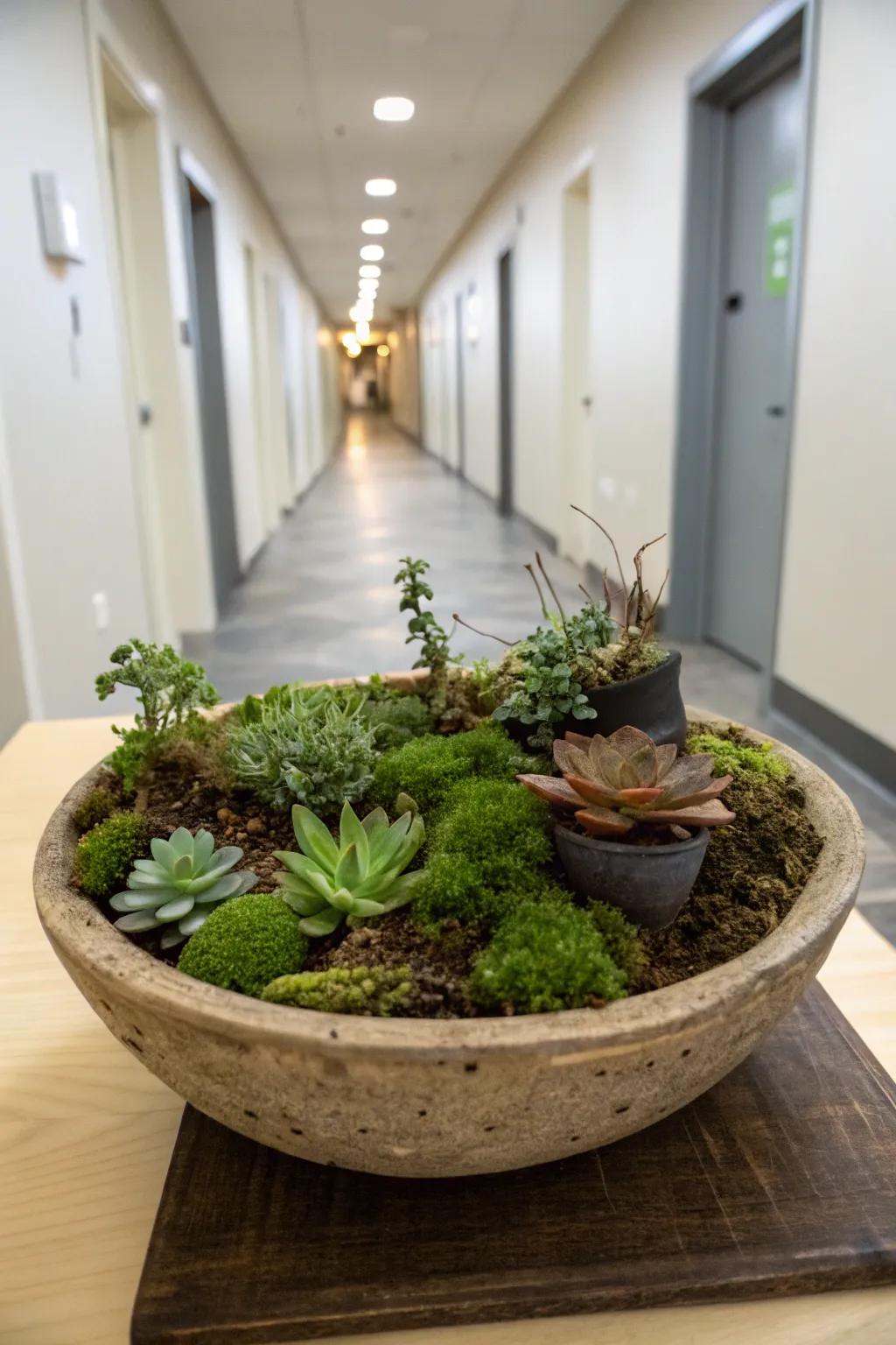 A whimsical miniature garden within your abode