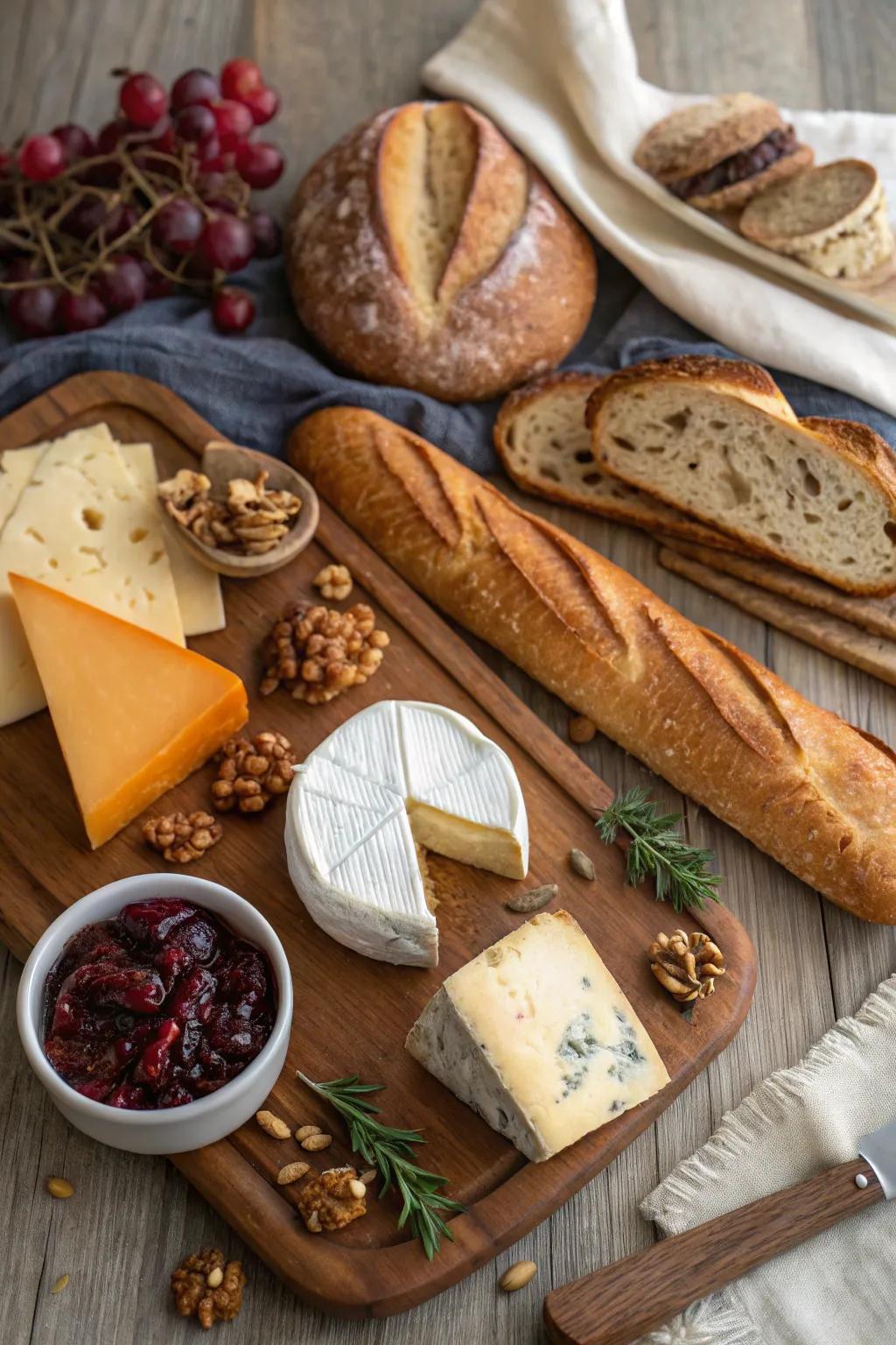 A traditional down-to-earth board of delights for a hearty flavor.