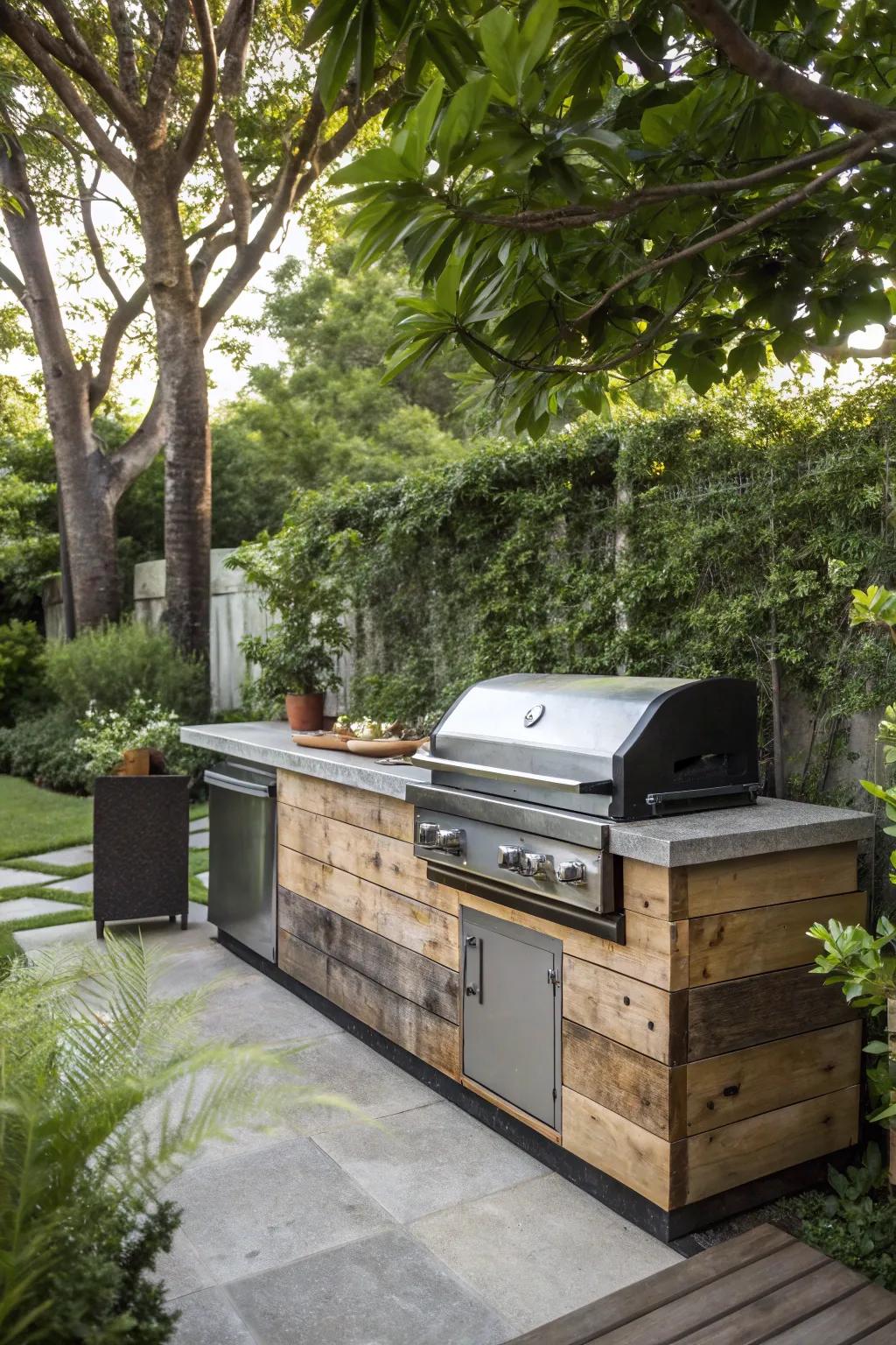 An eco-friendly BBQ setup that's kind to the environment.