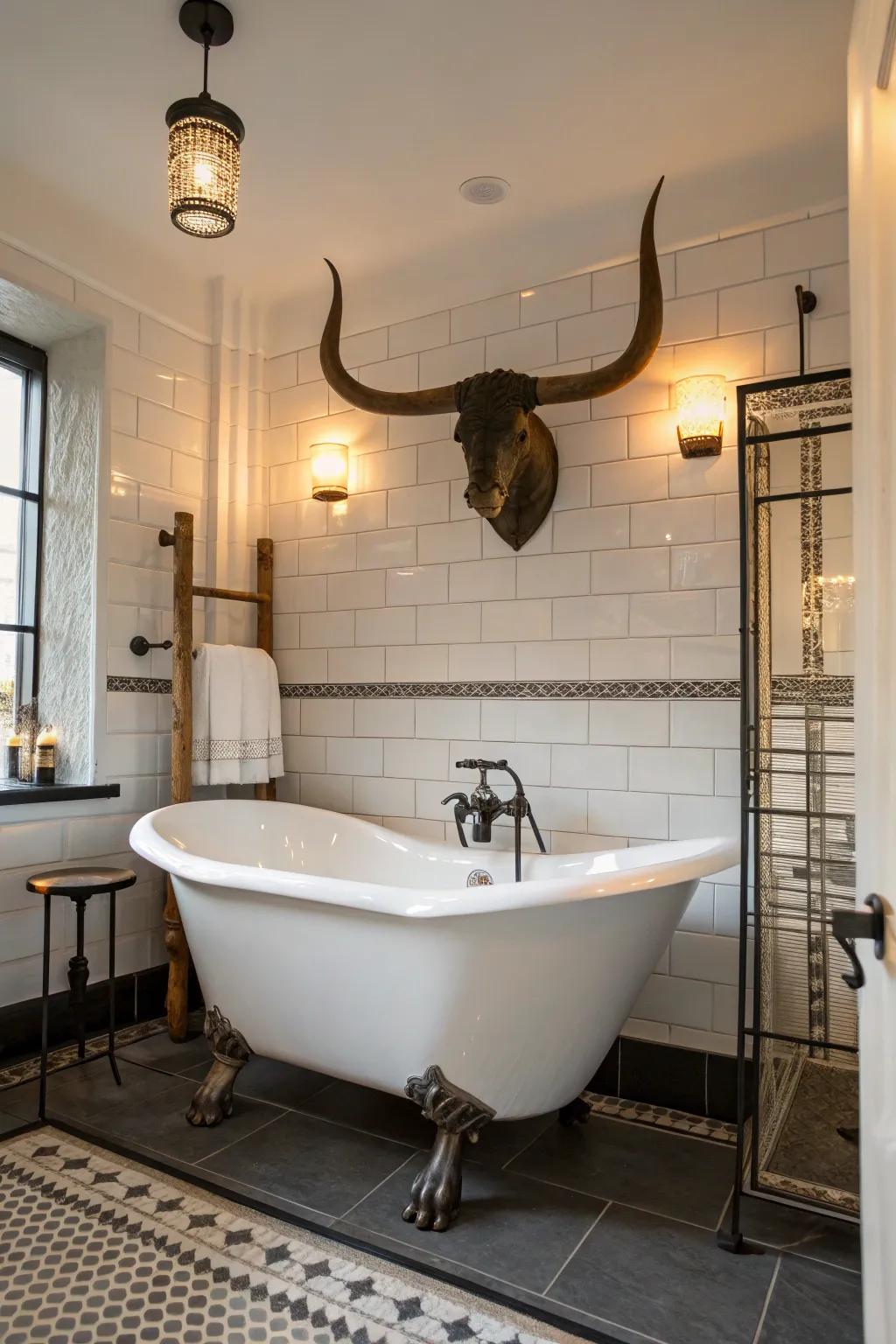 Contribute country-style charm to your bathroom.