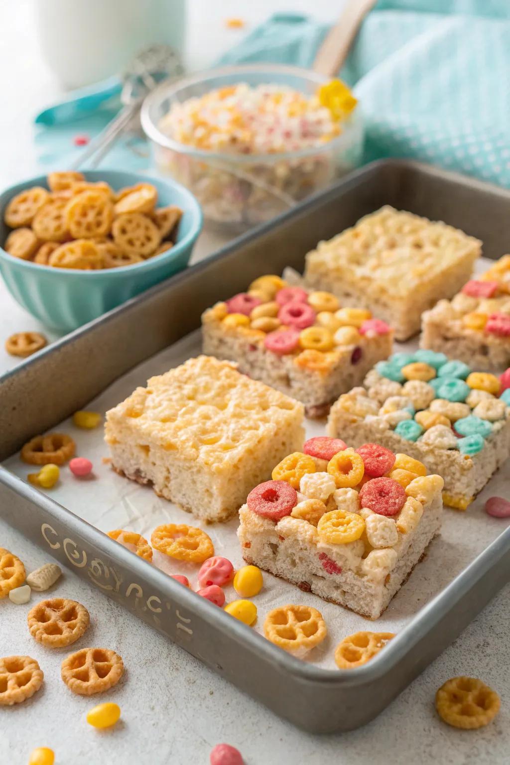 Honeycomb grain sweets for a crunchy treat.