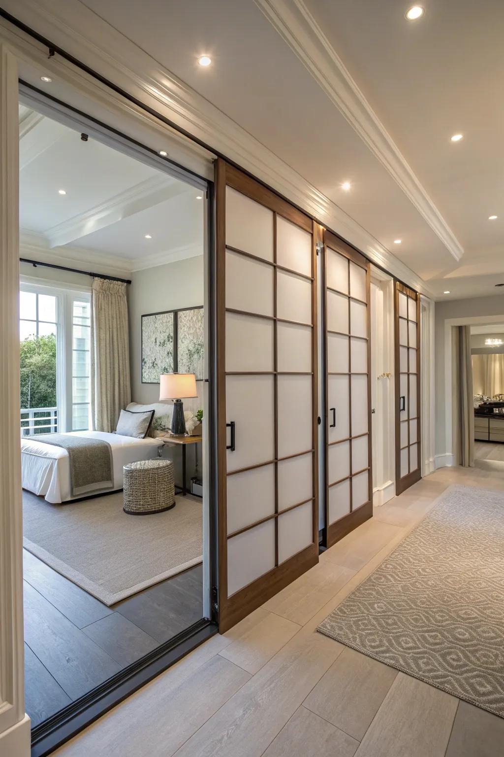 Adapt your space with sliding panels.