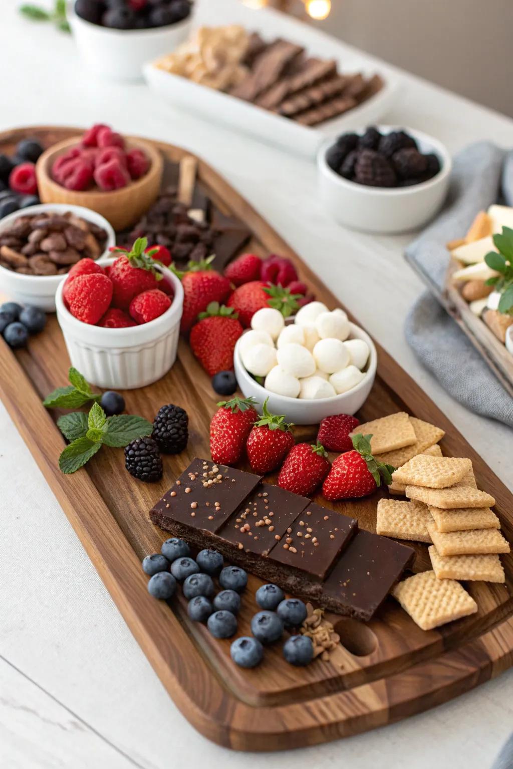 A sweet ending with a dessert grazing board.